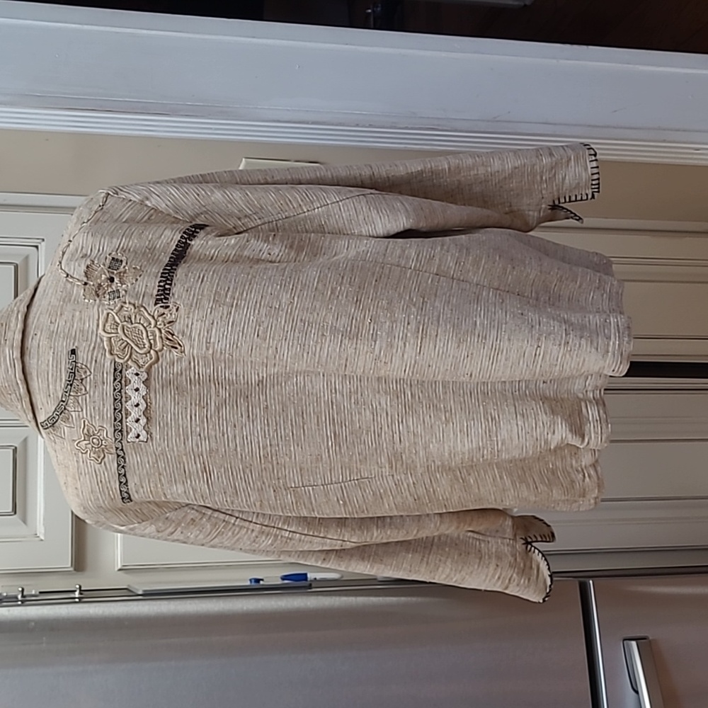 Coldwater Creek Embroidered Patchwork Lined Blazer - image 3